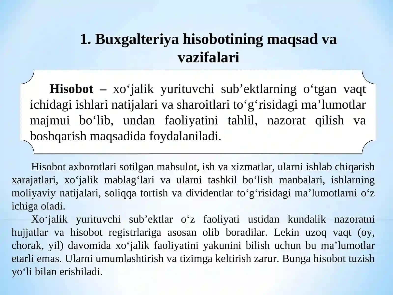 Buxgalteriya hisoboti 2
