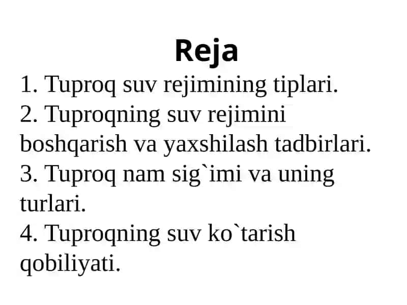 Tuproqlarning suv xossalari 2