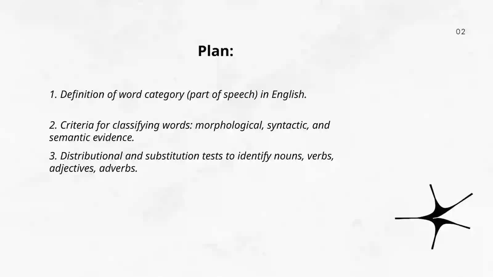 The Concept of Word Category and Its General Definition 2