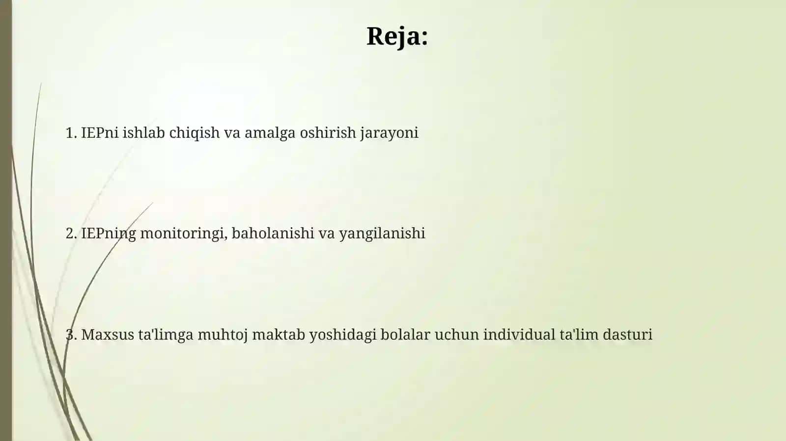 Maxsus ta'lim va tegishli xizmatlar 2