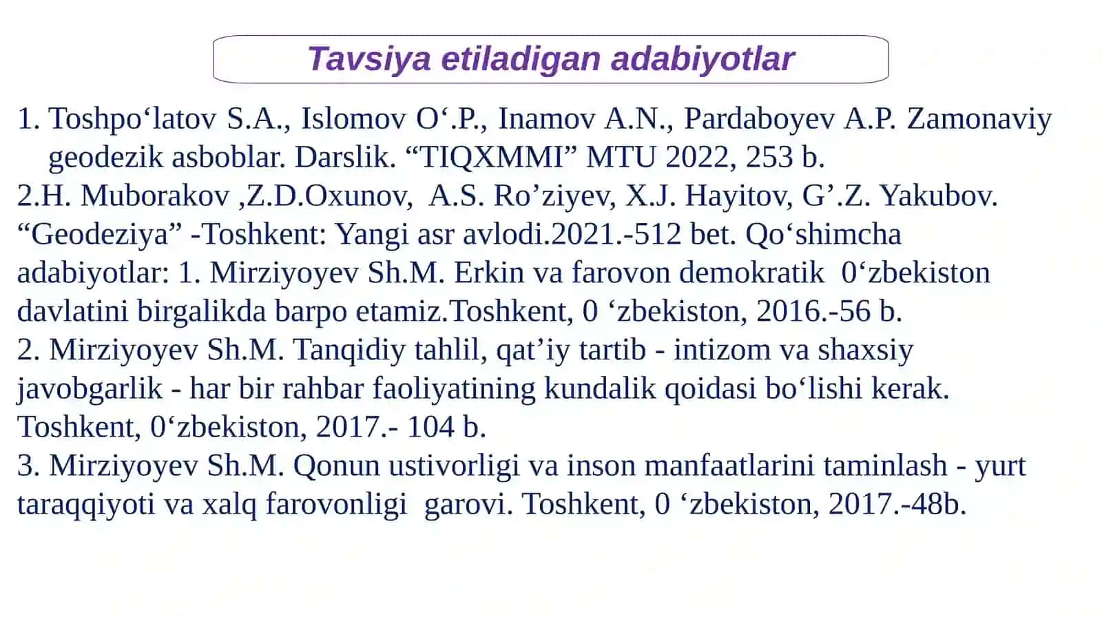 Zamonaviy geodezik asboblar 2