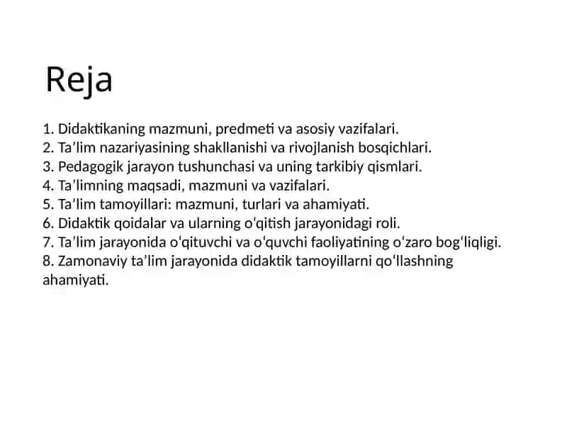 Didaktika-ta'lim nazariyasi 2