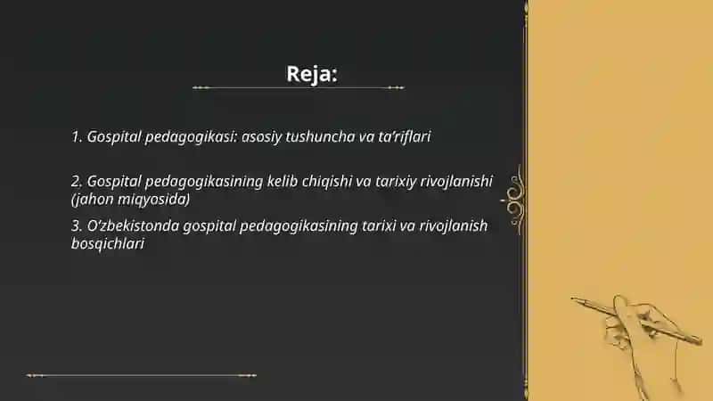 Gospital pedagogikasi 2