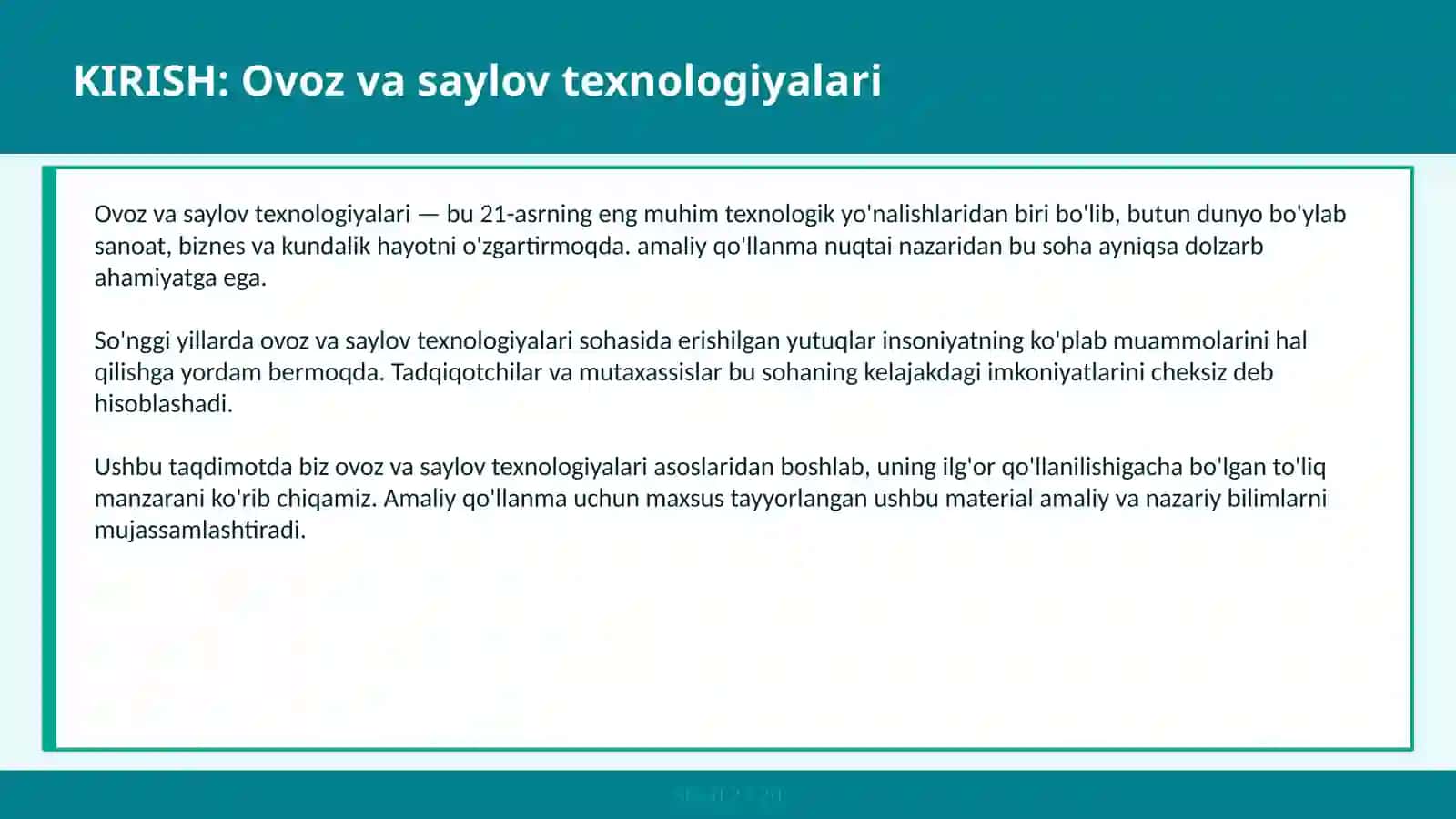 Ovoz va saylov texnologiyalari 2