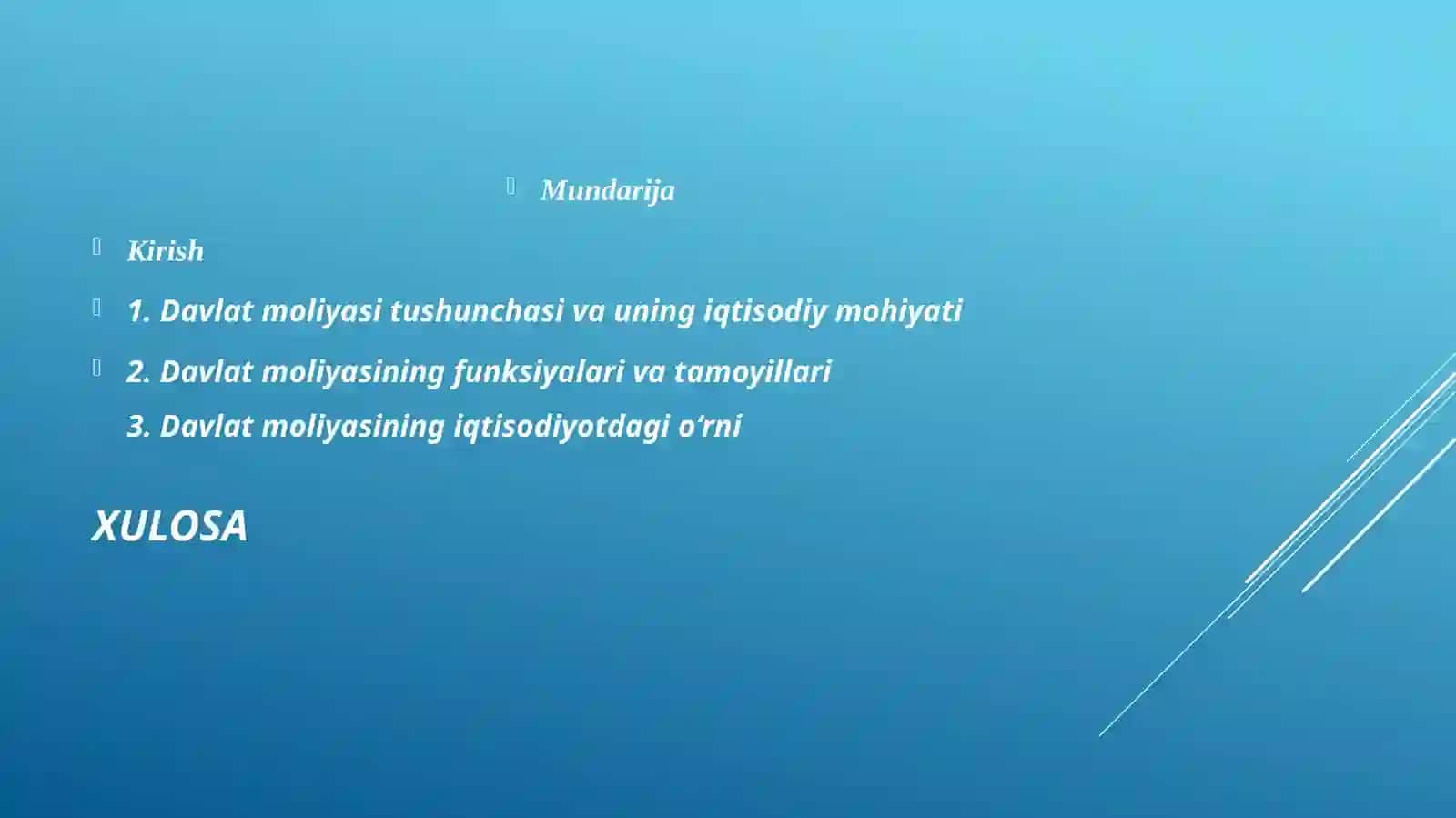 Davlat moliyasi 2