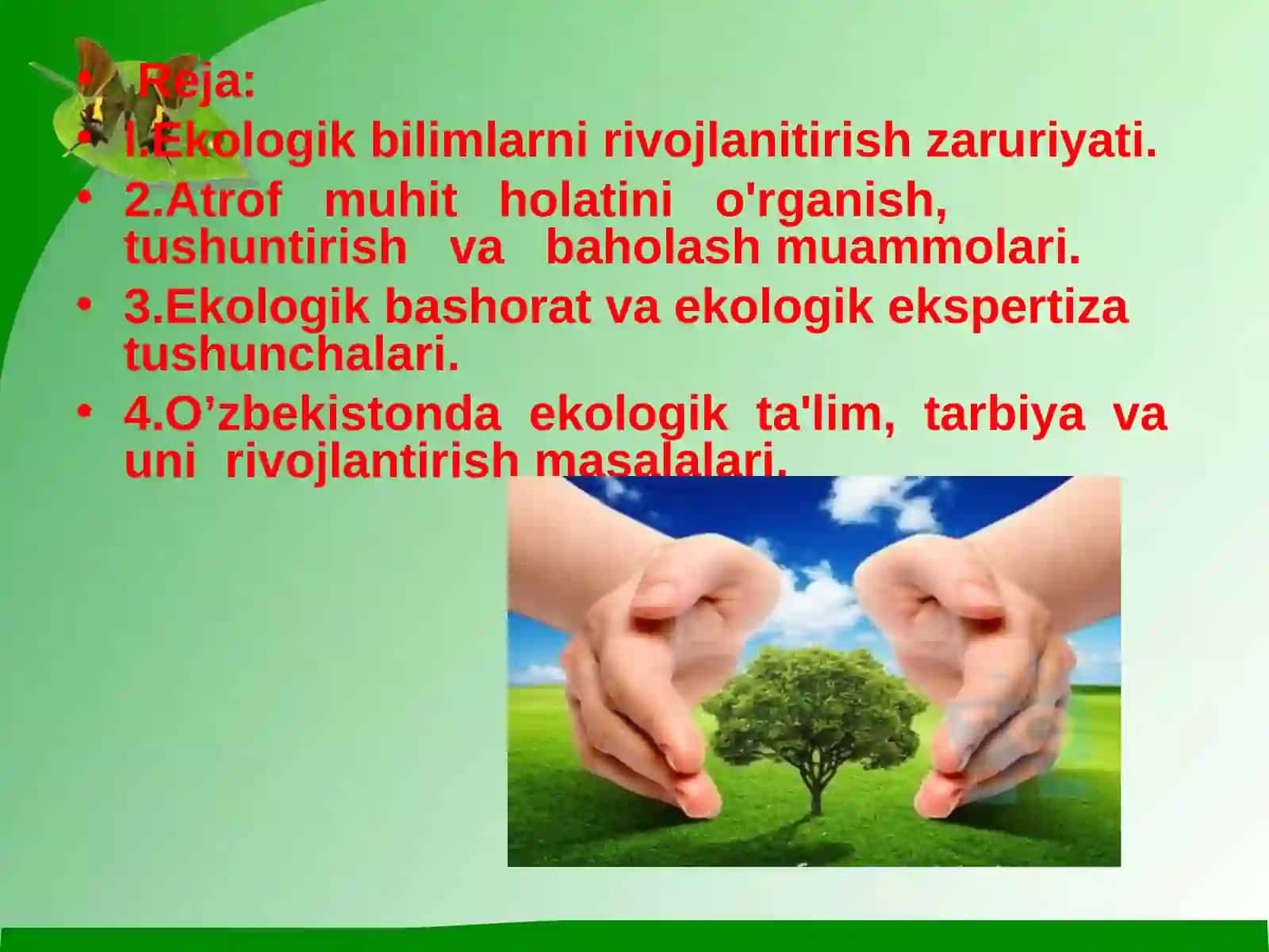 Ekologik tarbiyaning mazmun mohiyati 2