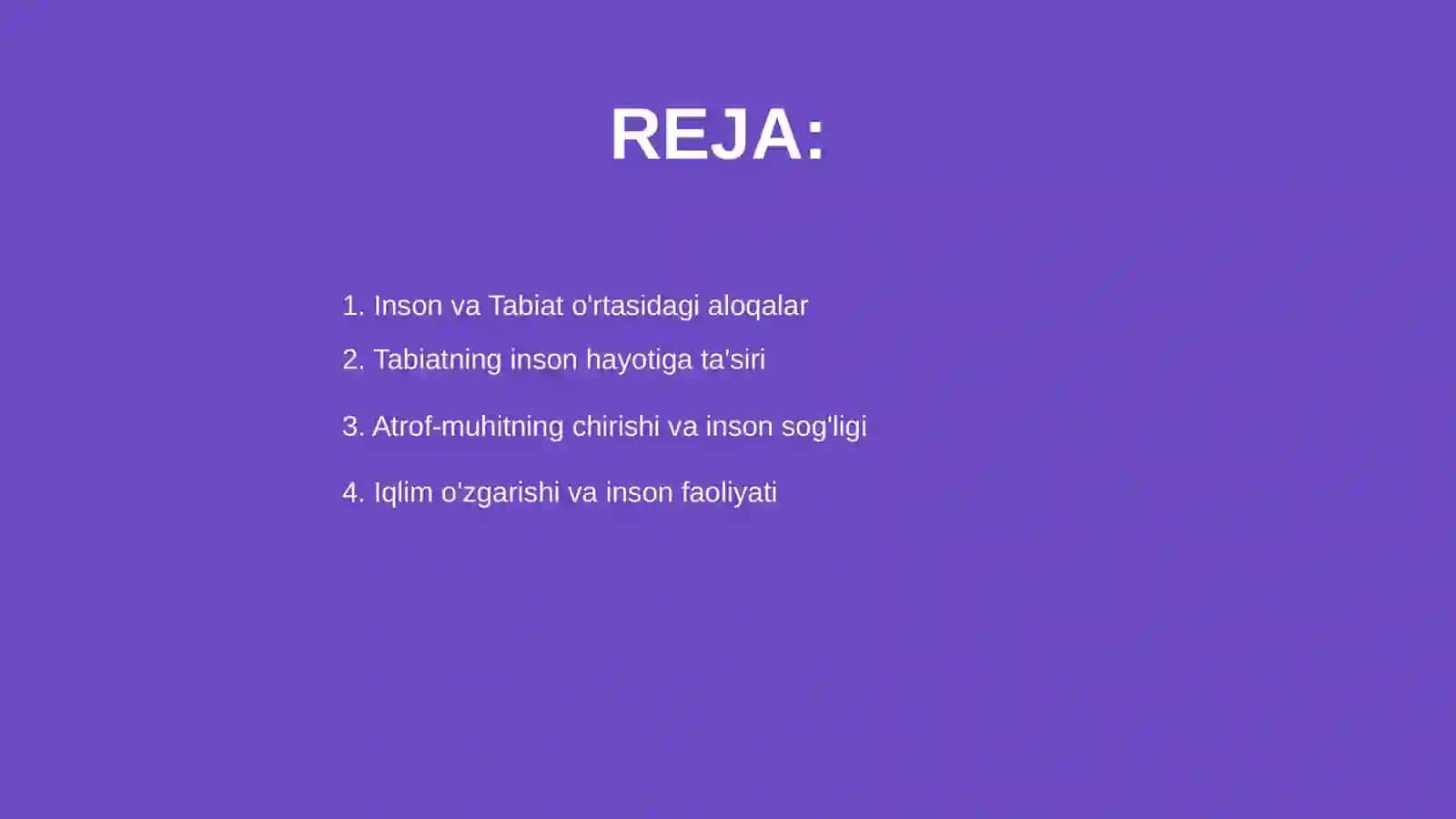 Insonning Tabiatga Ta’siri 2