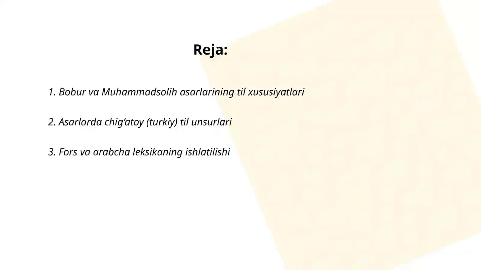 Bobur va Muhammadsolih asarlarining tili 2
