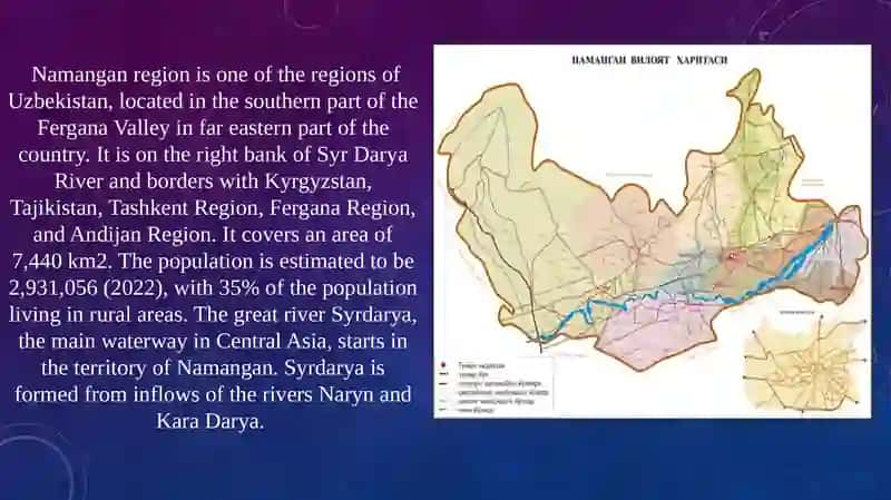 Adminstrative-territorial structure and socio-economic development features of Namangan region 2