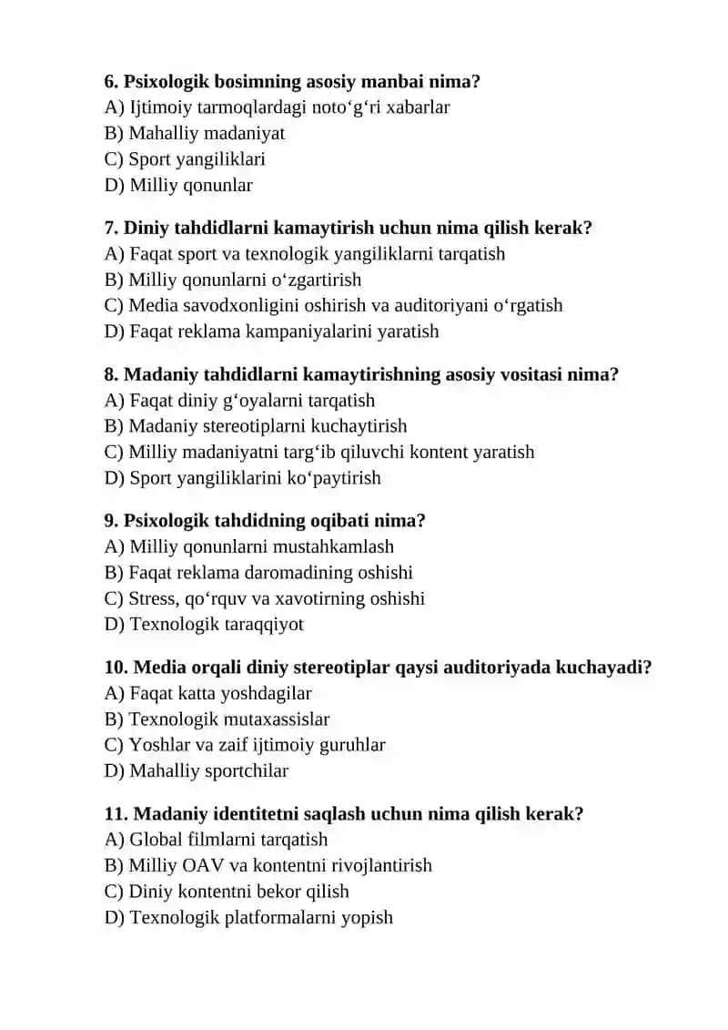 Media makonda psixologik, diniy va madaniy tahdidlar 2