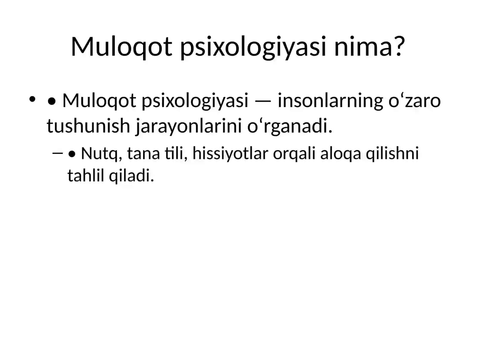 Muloqot psixologiyasi 2