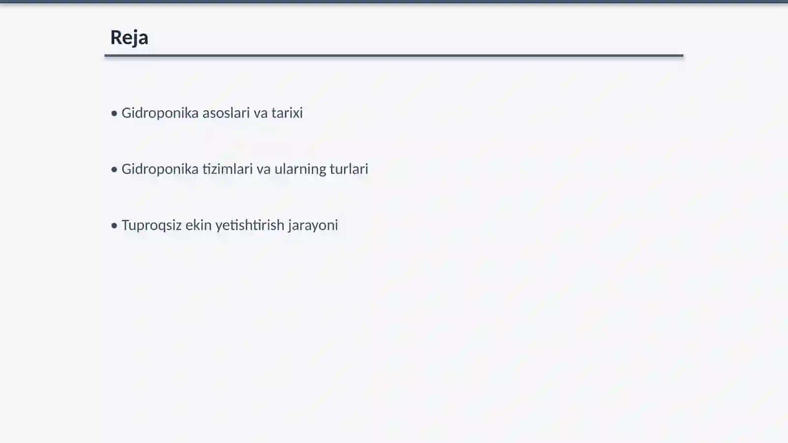 Tuproqsiz ekin yetishtirish gidroponika 2