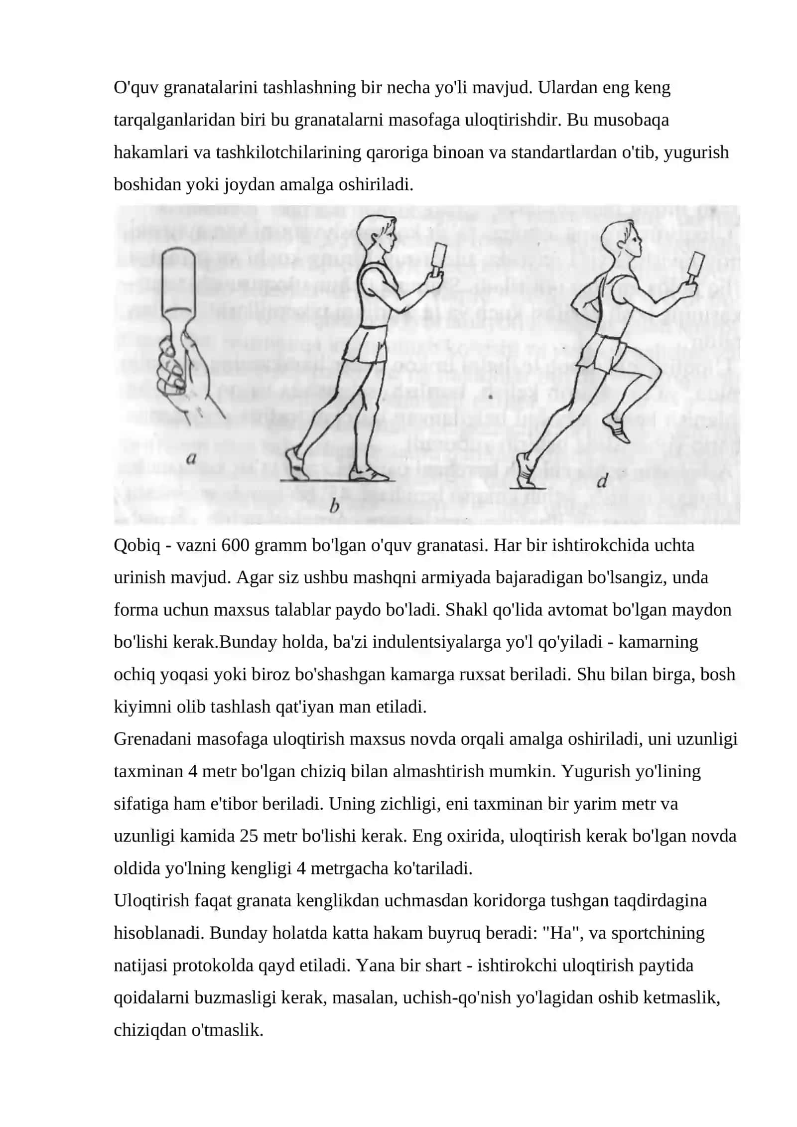 Granata uloqtirish texnikasi 2