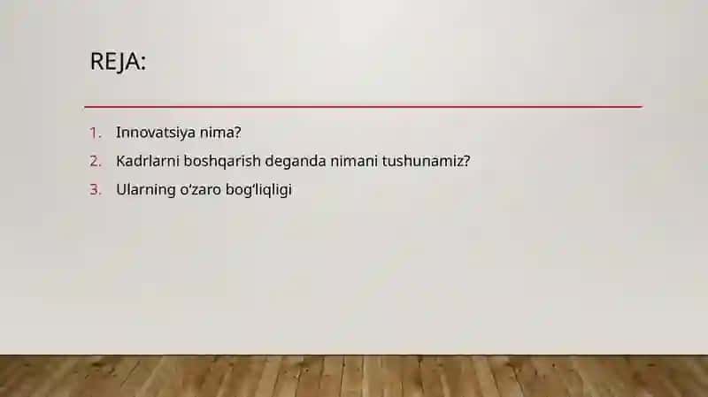 Innavatsion soha kadrlarni boshqarish mexanizmi 2