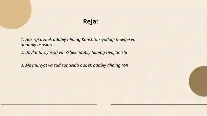 Hozirgi oʻzbek adabiy tilining davlat tili mavqeidagi òrni 2