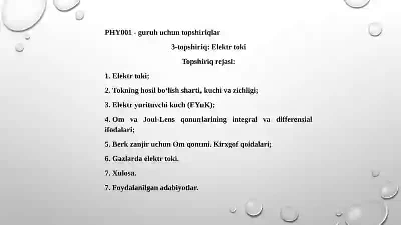 PHY001 -guruhuchuntopshiriqlar 2