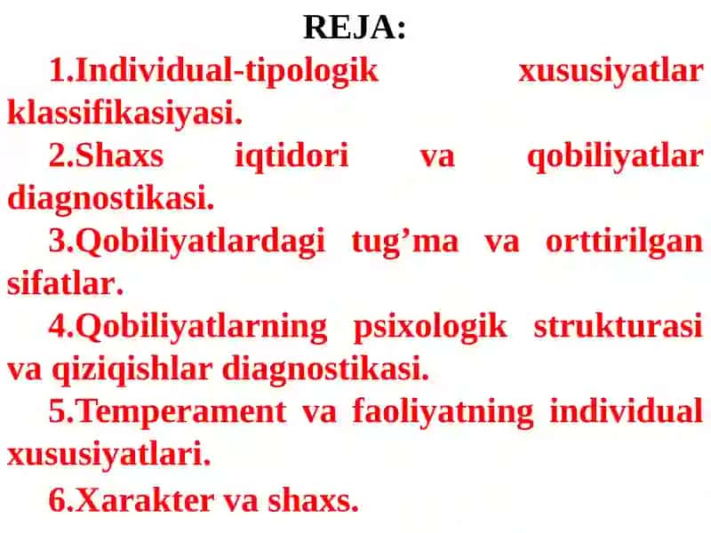 Individual-tipologik xususiyatlarklassifikasiyasi 2