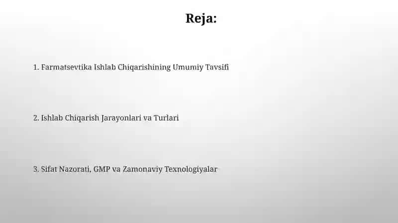 Farmatsevtik Ishlab chiqarish 2