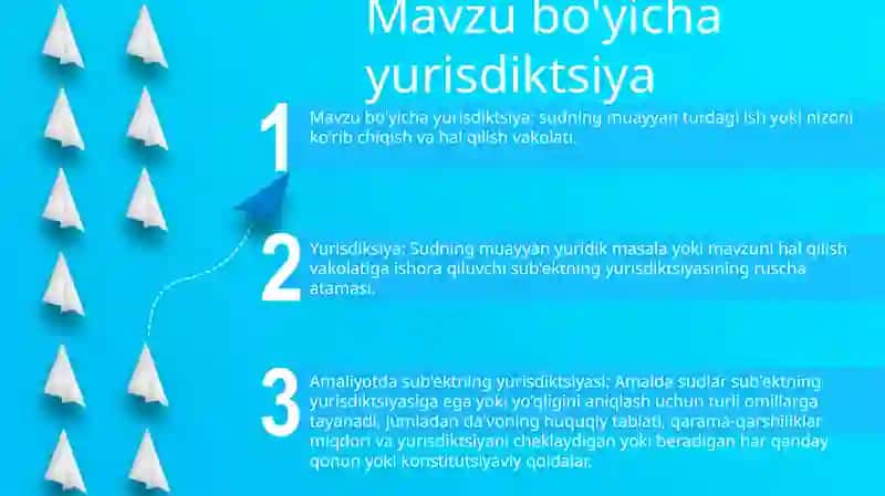 Mavzu bo'yicha yurisdiktsiya 2