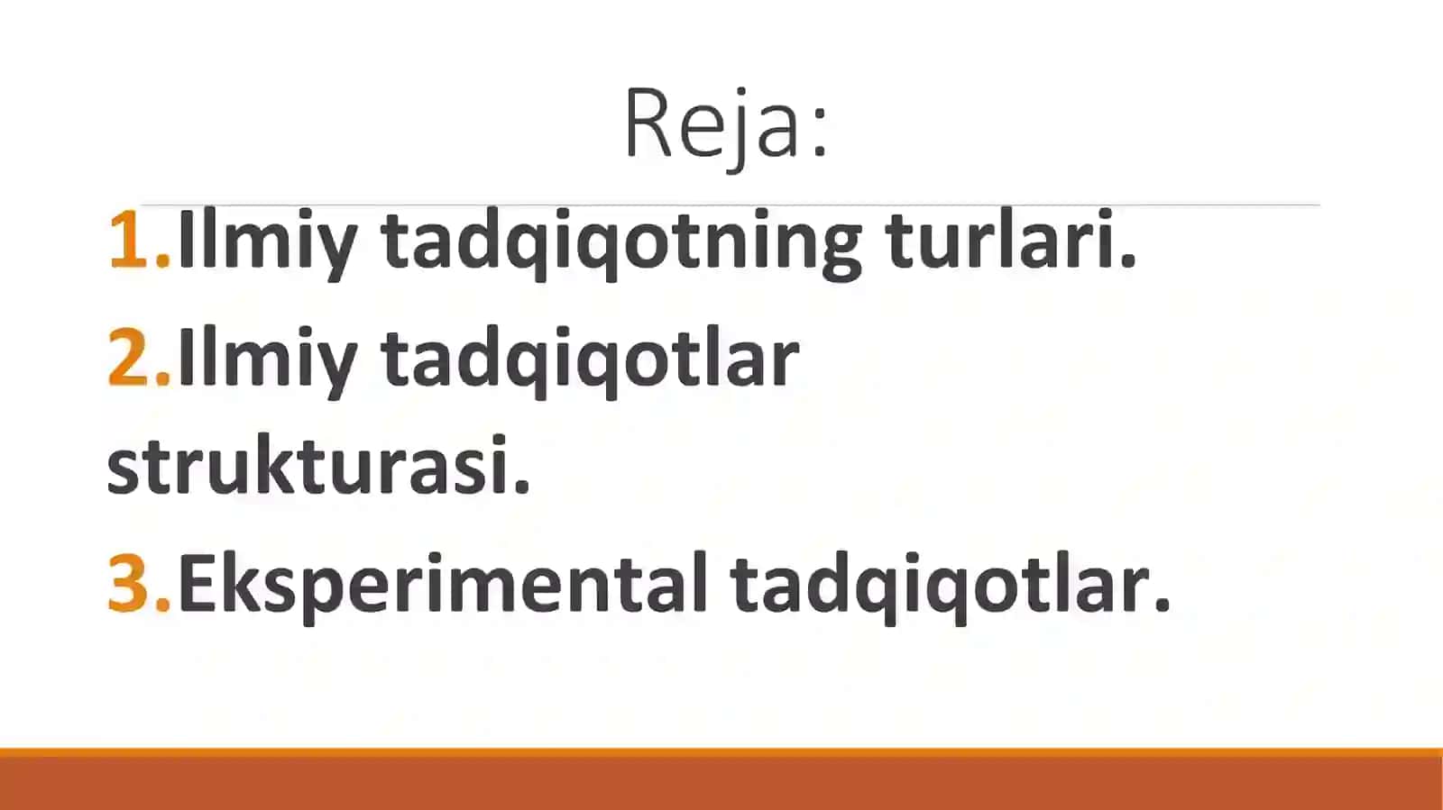Ilmiy tadqiqot turlari  va uni olib borishning asosiy usullari 2