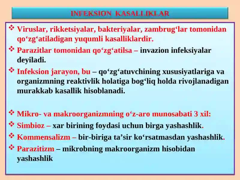 INFEKSION KASALLIKLAR 2