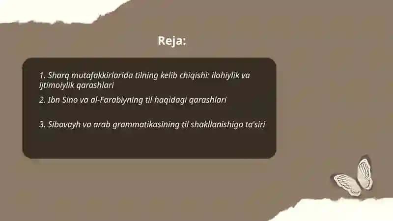 Sharq mutafakkirlarining til shakllanishiga oid qarashlari 2