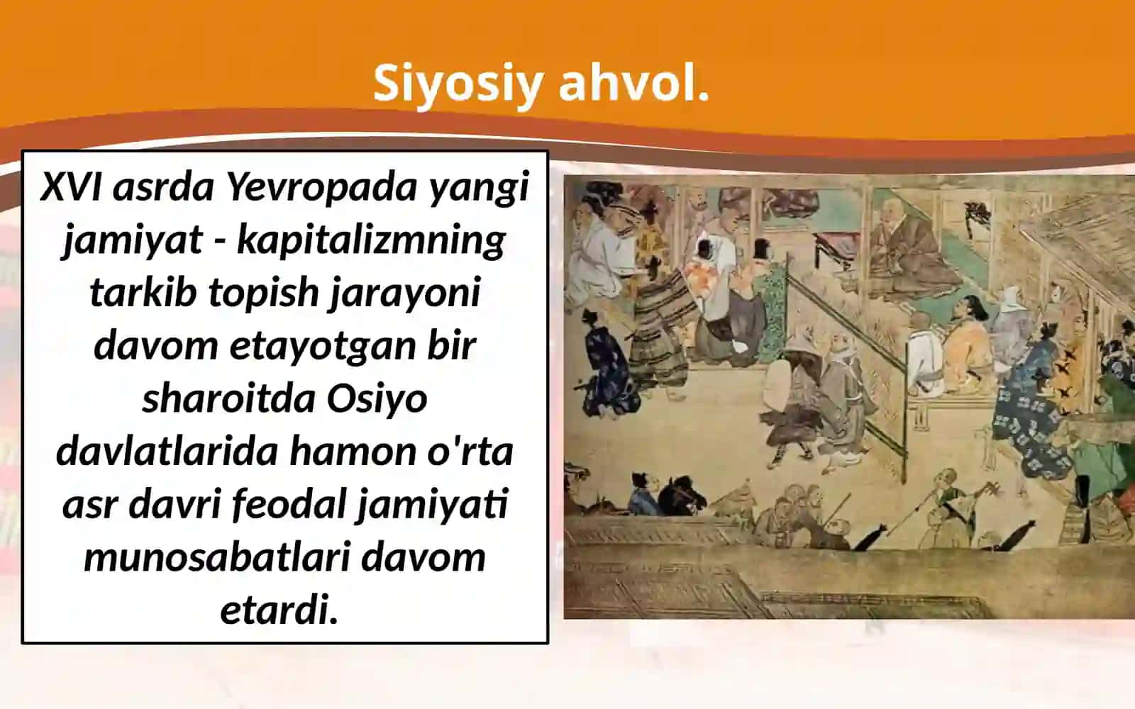 8-sinf Jahontarixidarsligi asosida 21-mavzu 2