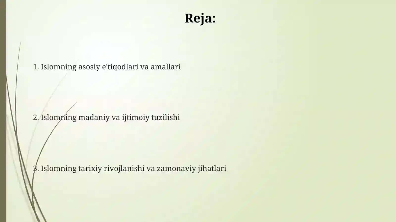 Islom dinining strukturasi va funksiyalari 2