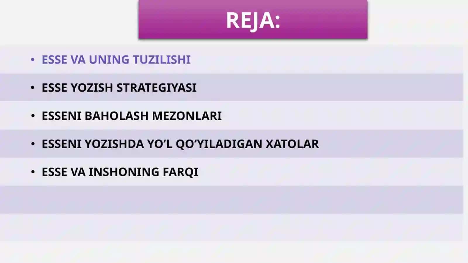 ESSE YOZISH STRATEGIYASI 2