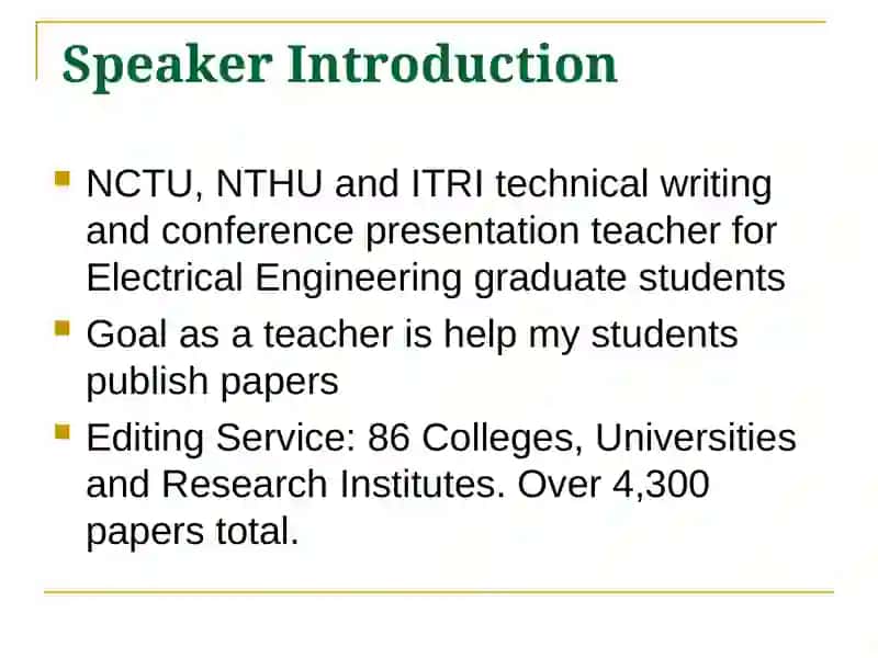 Speaker Introduction 2