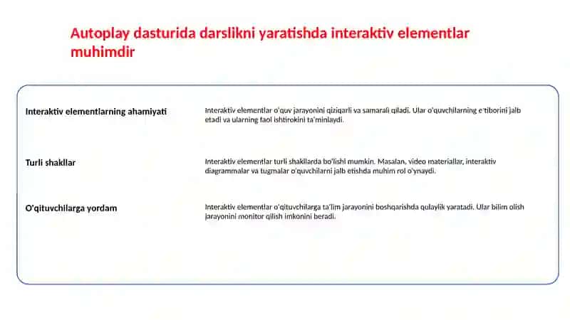 Autoplay dasturida elektron darslik yaratish 2