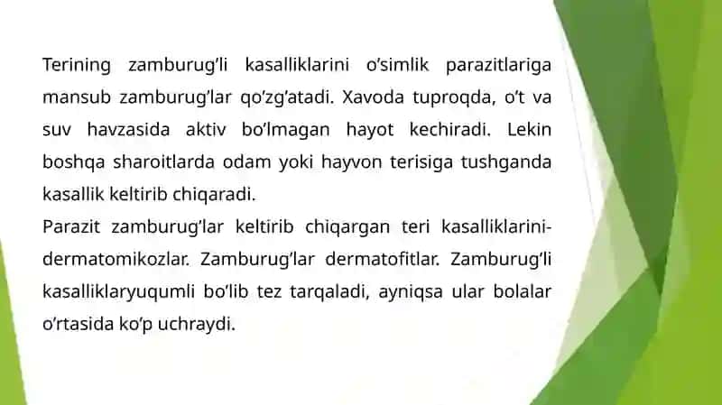 Terining Zamburug'li Infeksiyalari 2