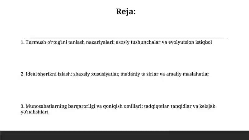 Umr yoʻldoshini tanlash nazariyalari 2