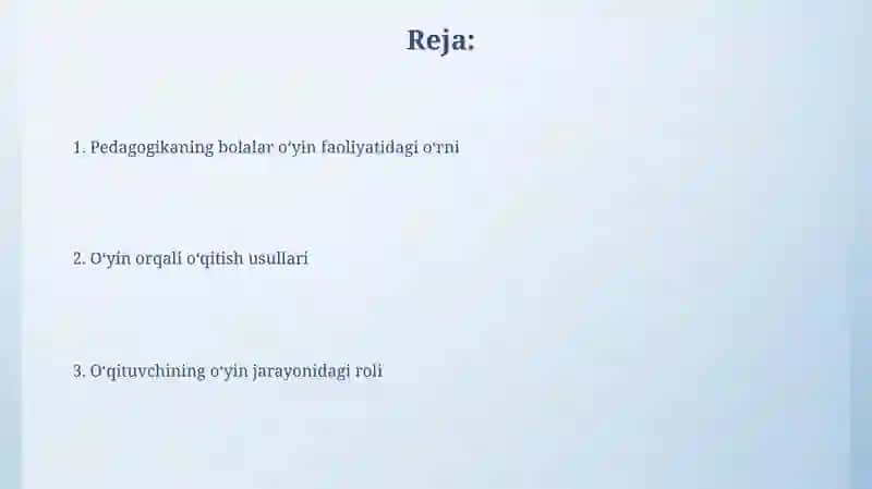 Pedagogikaning bola o'yin faoliyatidagi roli 2