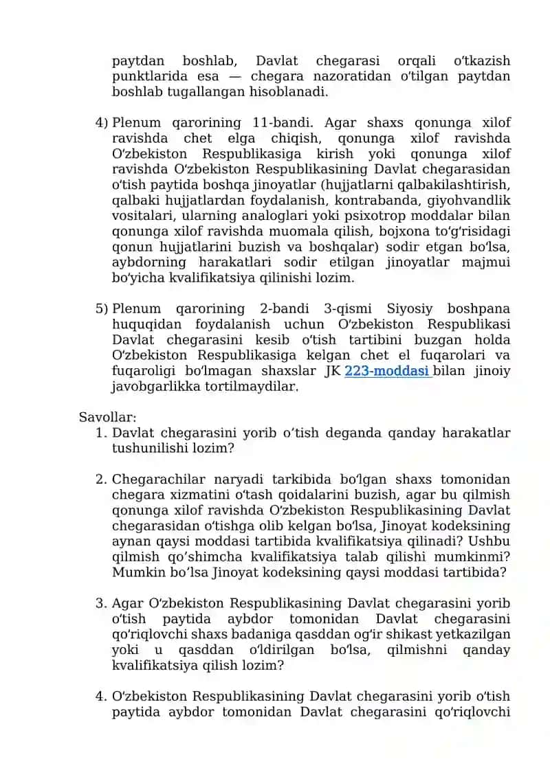 O'zbekiston Respublikasi jinoyat kodeksi 2