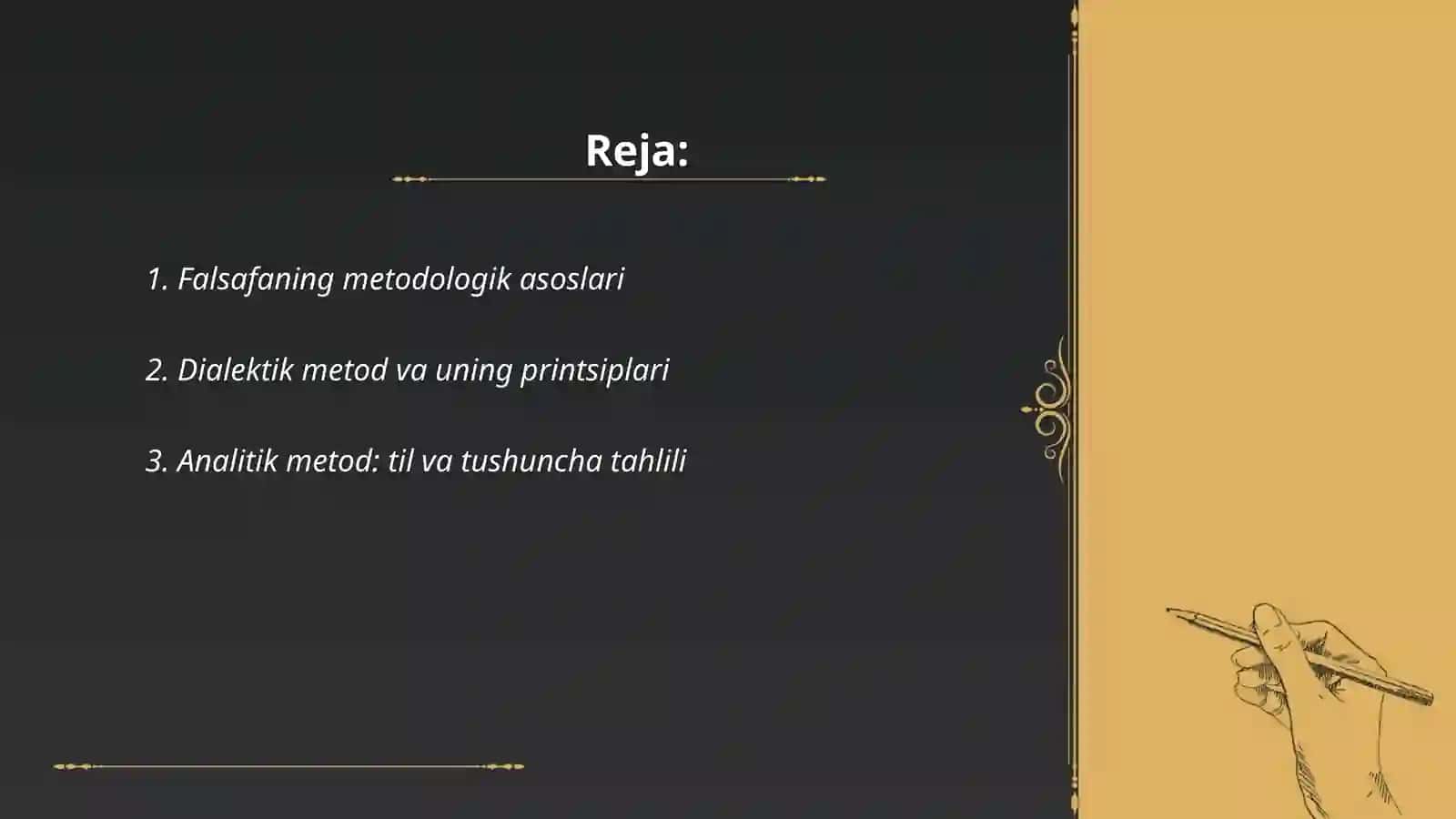 Falsafaning metod,qonun va kategoriyalari 2