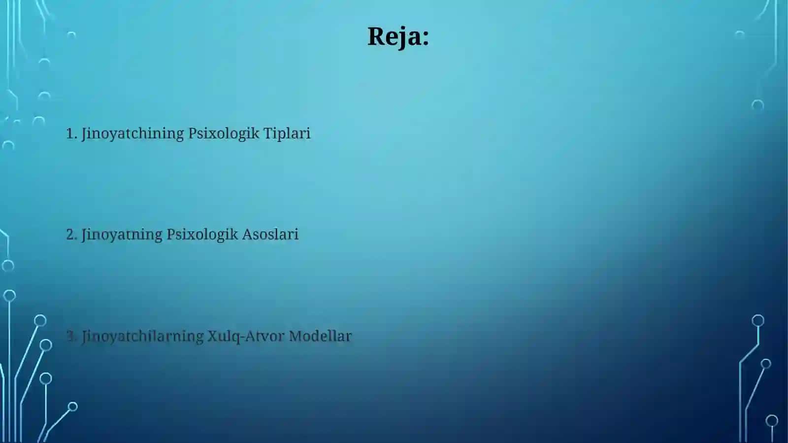 Kriminal shaxsning psixologik tipologiyasi 2