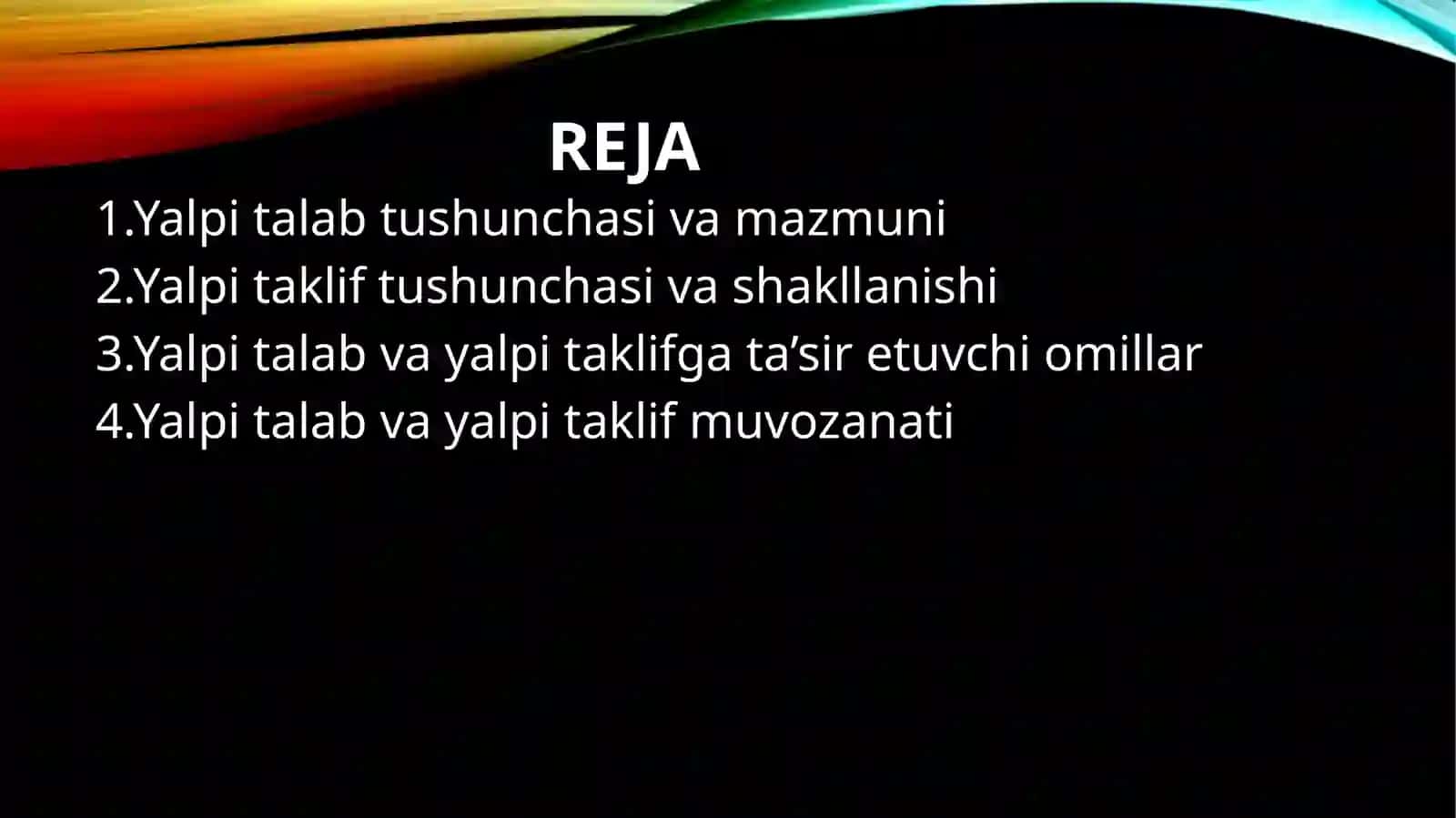 Yalpi talab va yalpi taklif 2