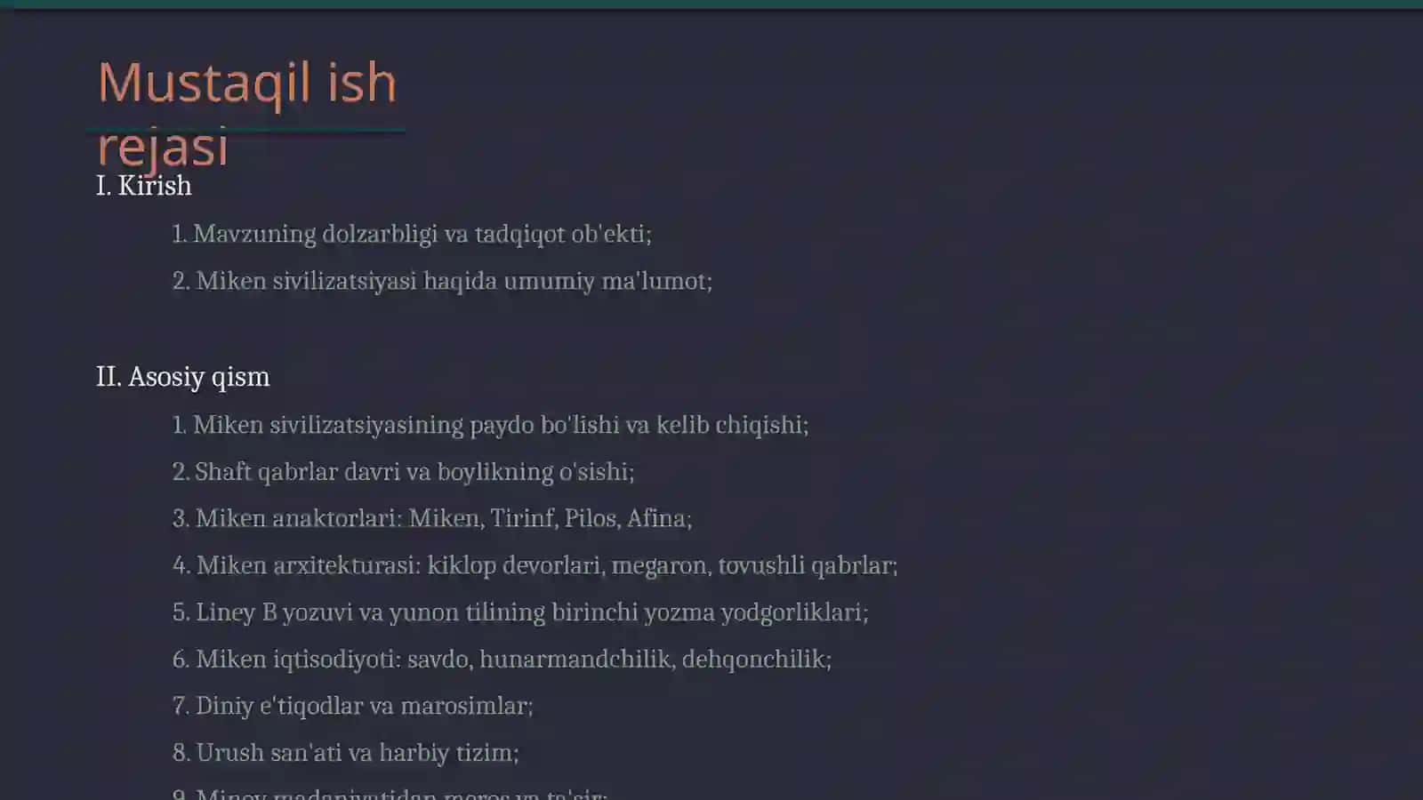 Miloddan avvalgi II Mingyillikda Yunoniston. Miken sivilizatsiyasi 2