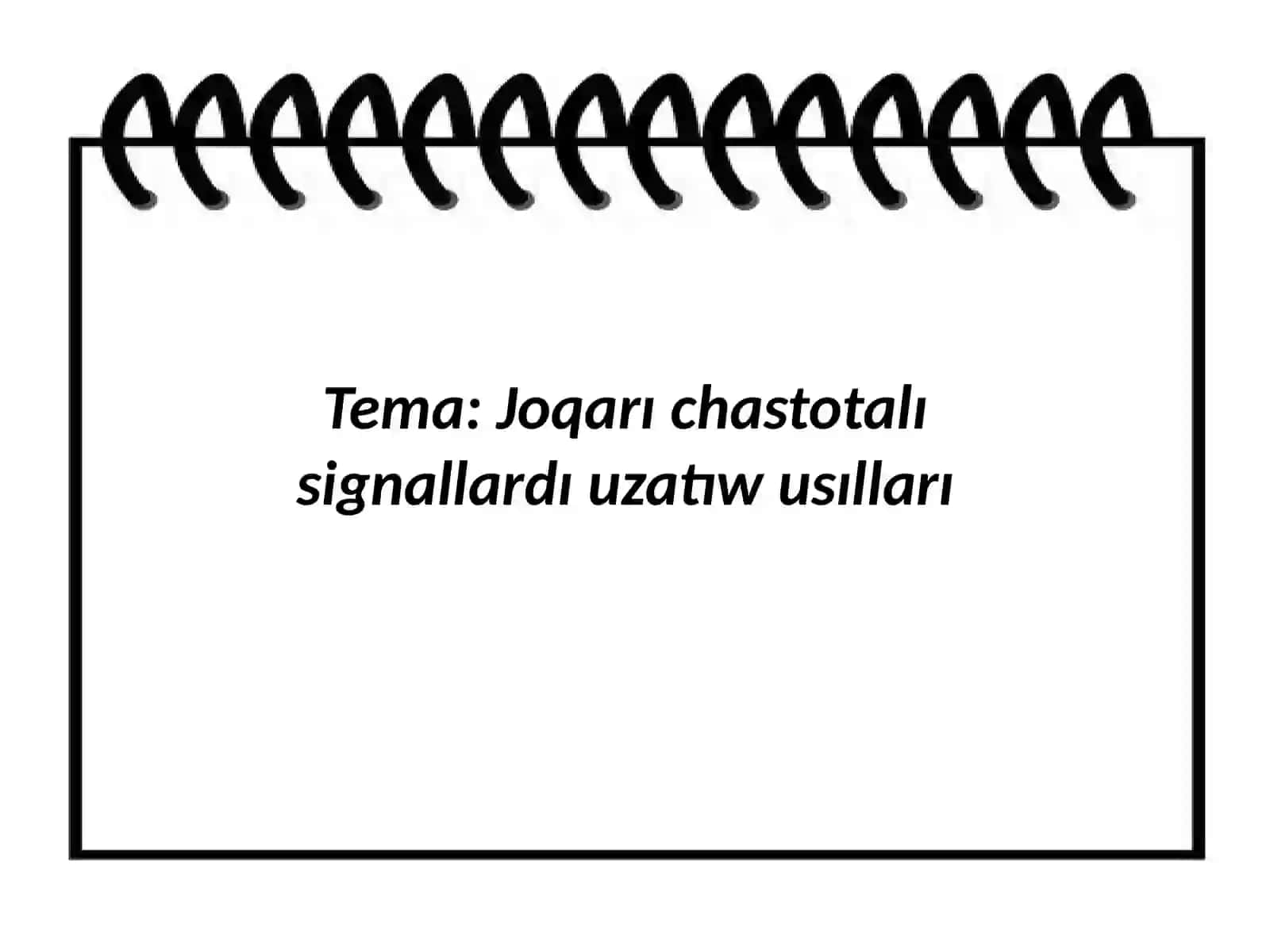 Joqarı chastota haqqında túsinik 2