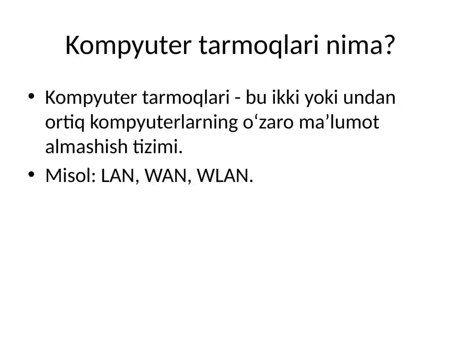 Kompyuter  Tarmoqlari  Qurilmalari 2