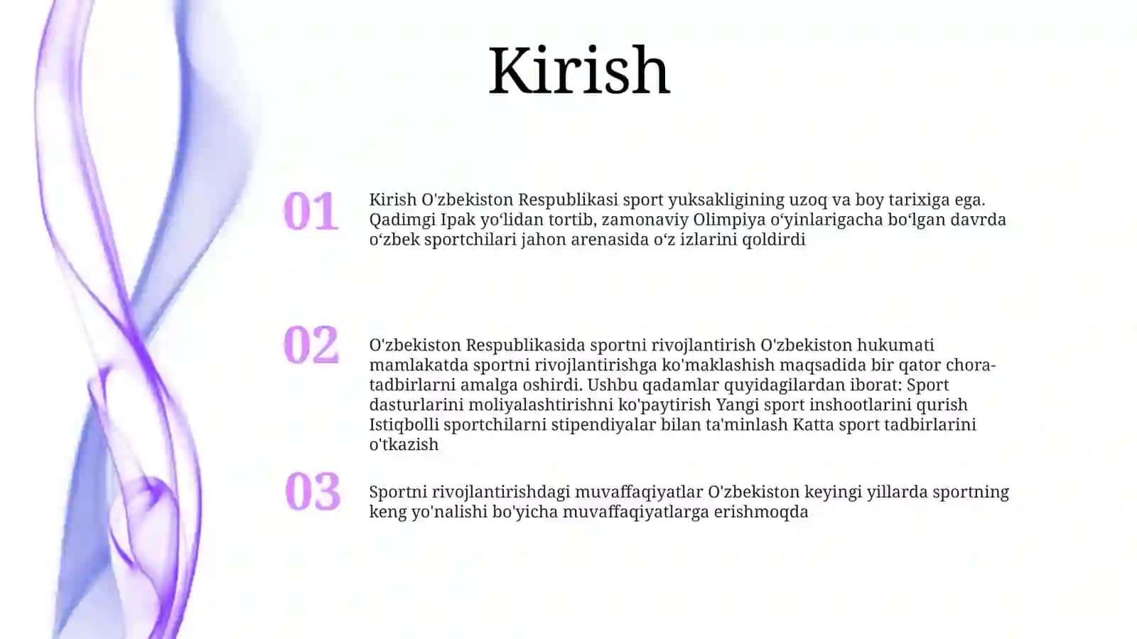 O'zbekiston Respublikasida Sporting Rivojlanishi 2