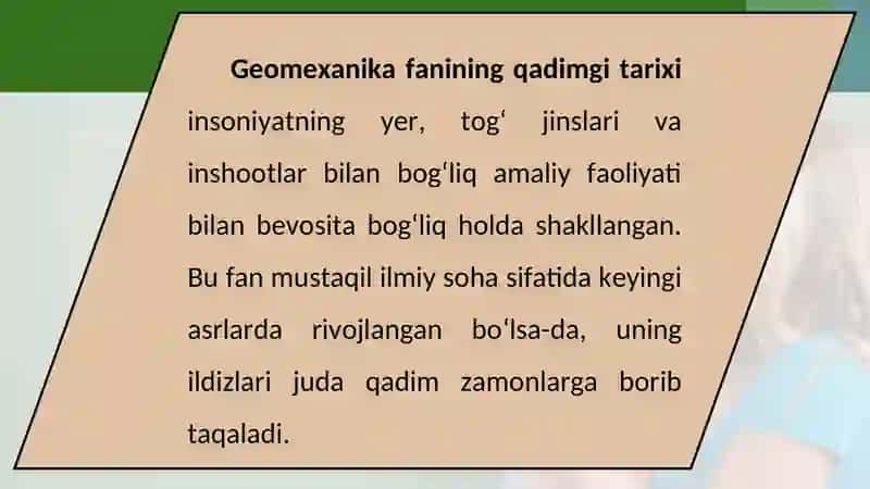 Geomexanika fanning qadimgi tarixi 2