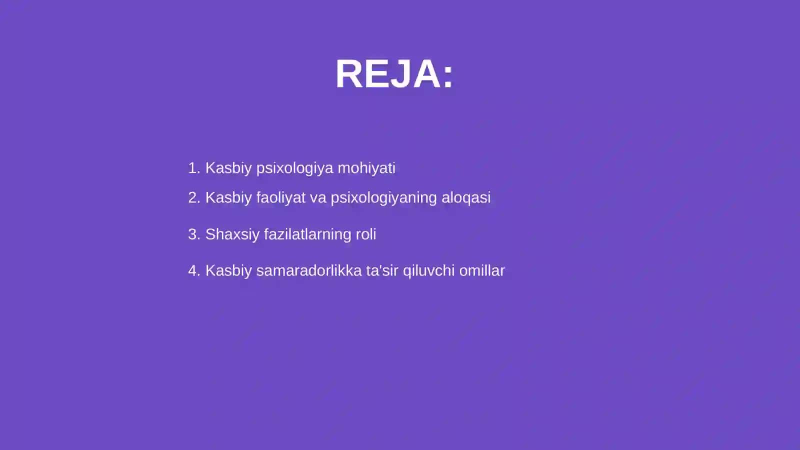 Kasbiy psixologiya maduliga kirish 2