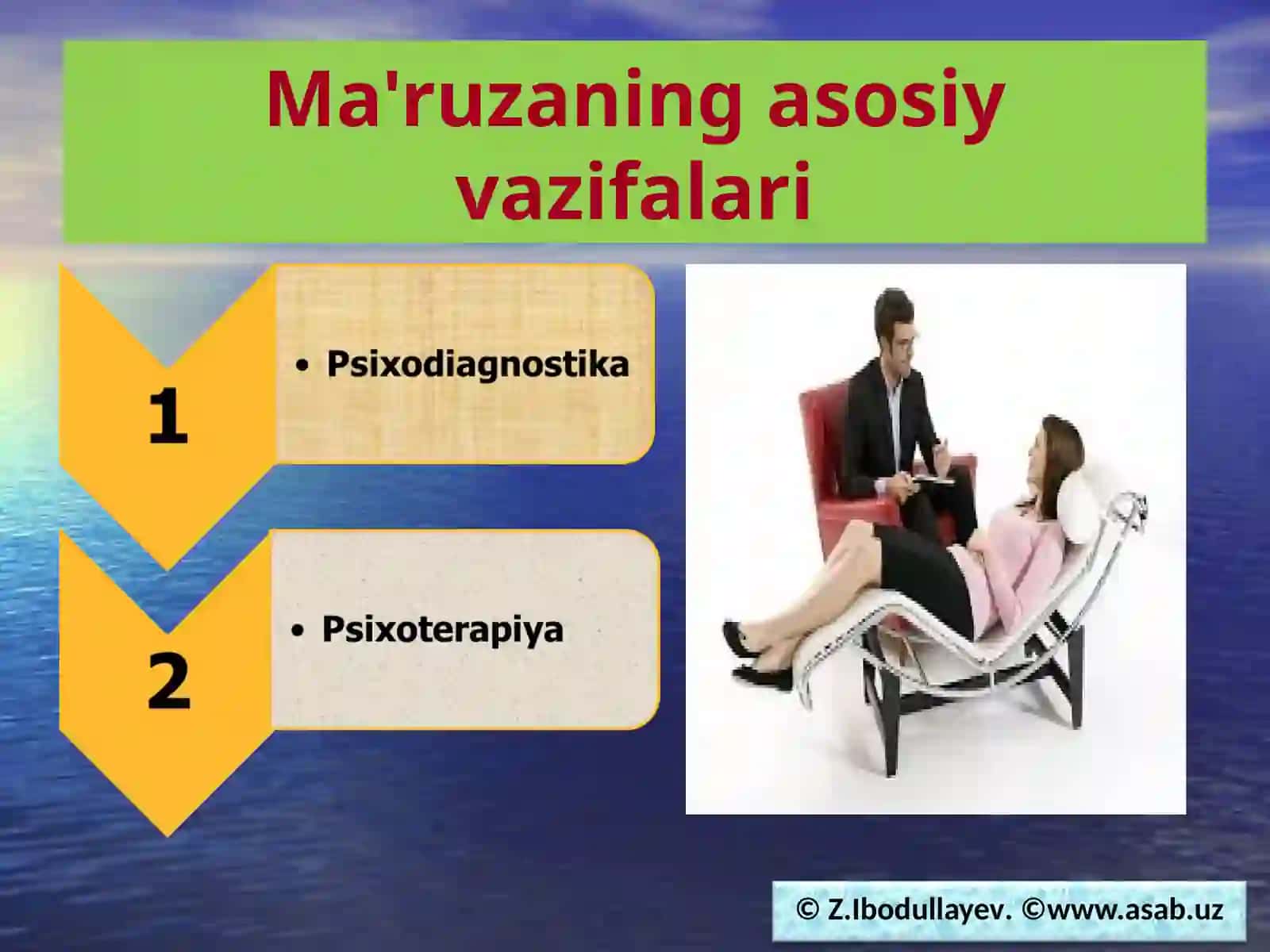 Psixodiagnostika va Psixoterapiya 2