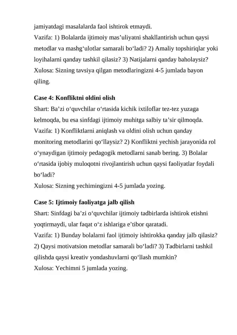 Ijtimoiy pedagogik faoliyat metodlari 2