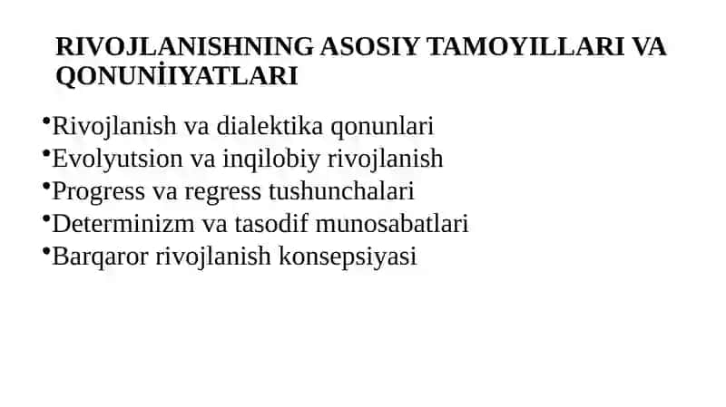 RIVOJLANISH FALSAFASI 2
