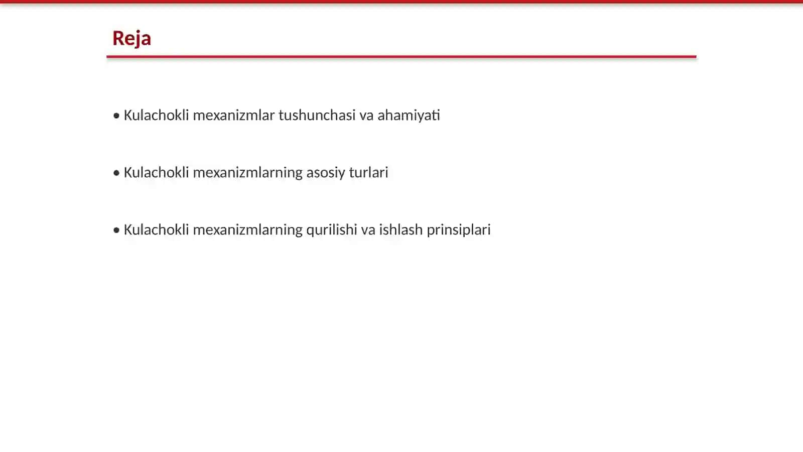 Kulachokli mexanizmlar va ularning turlari 2