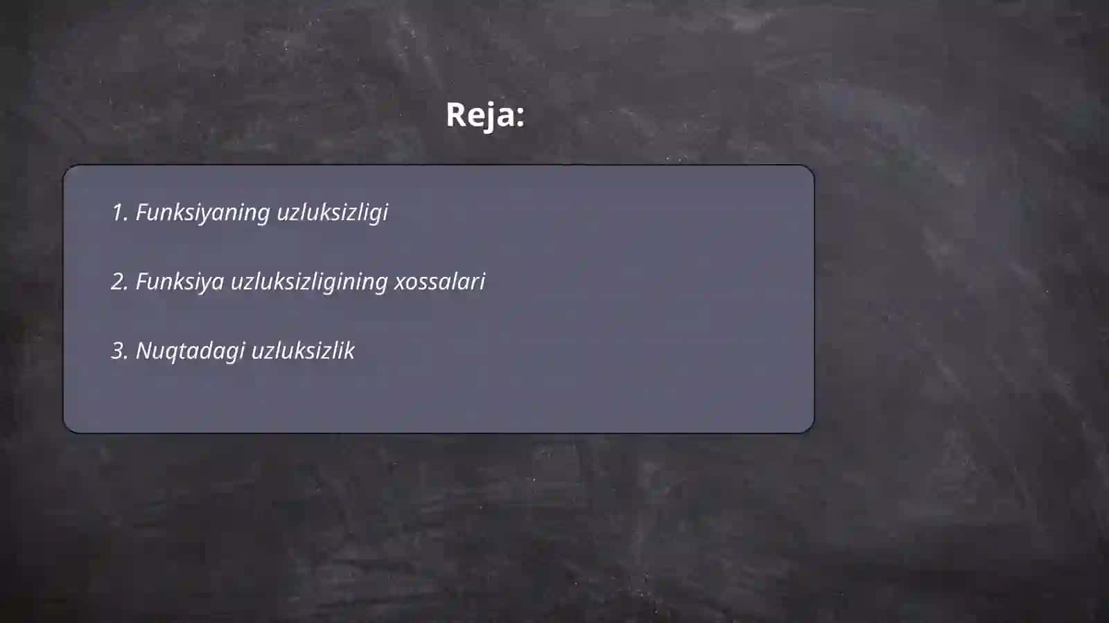 Funksiyaning uzluksizligi 2
