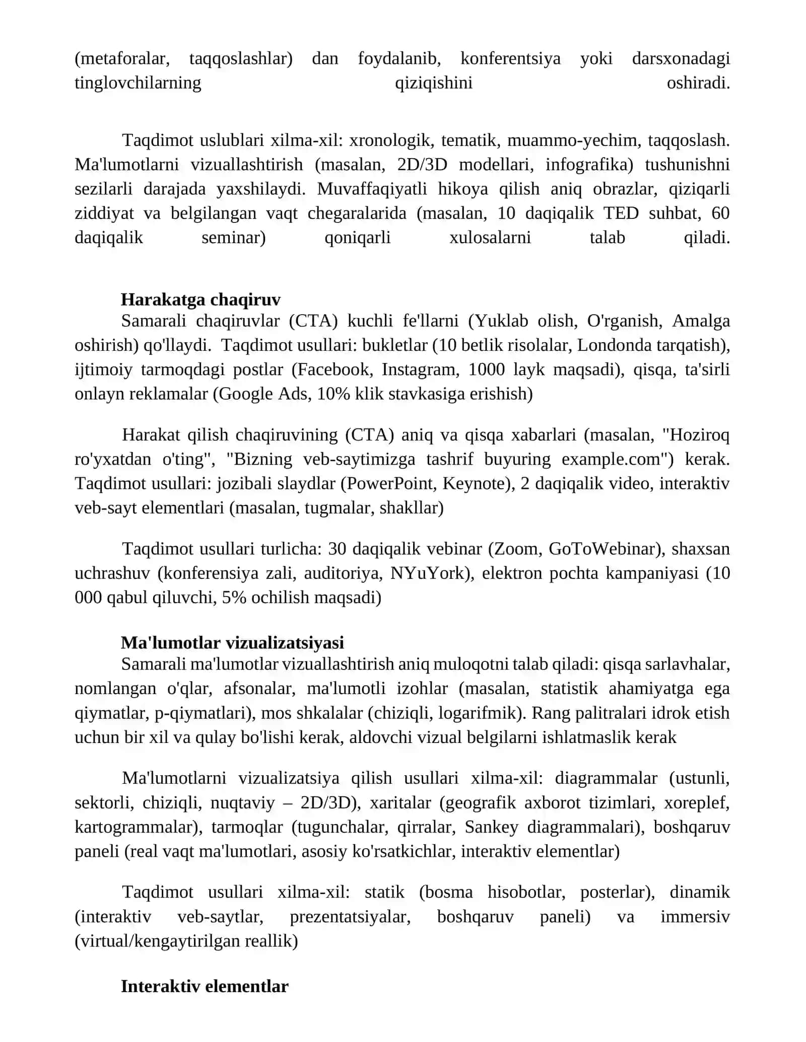 Mavzuni bayon qilish metodi 2